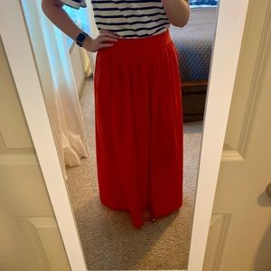Red Banana Republic Chiffon Maxi Skirt